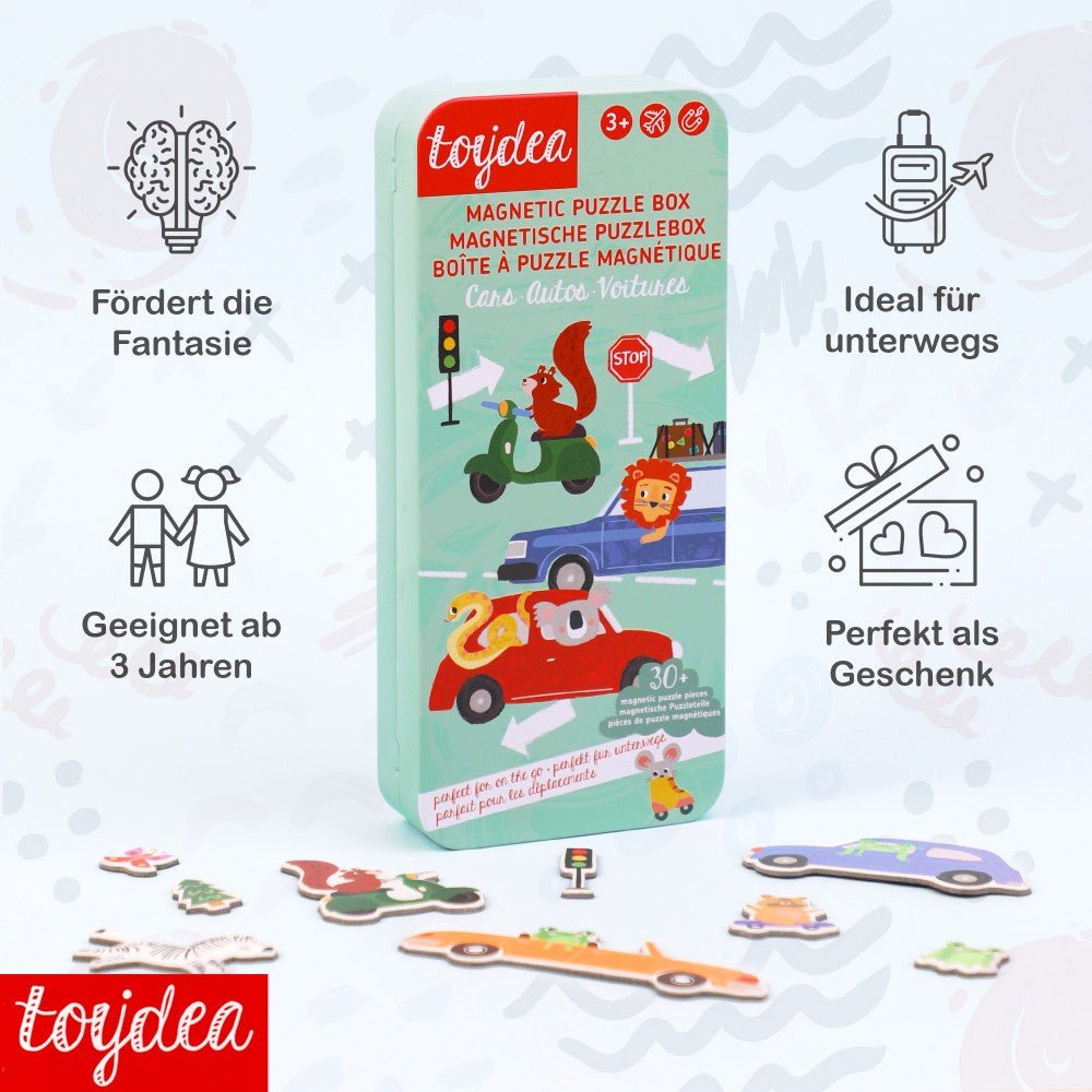Magnetspiel Puzzle Box - Autos - toydea.de