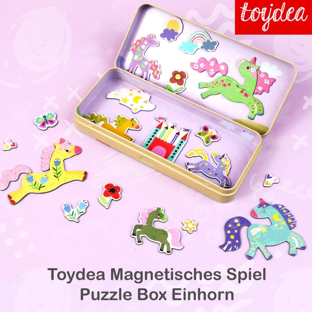 Magnetspiel Puzzle Box - Einhorn - toydea.de