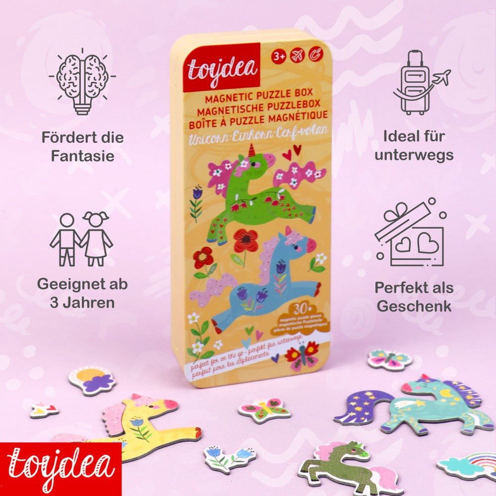 Magnetspiel Puzzle Box - Einhorn - toydea.de
