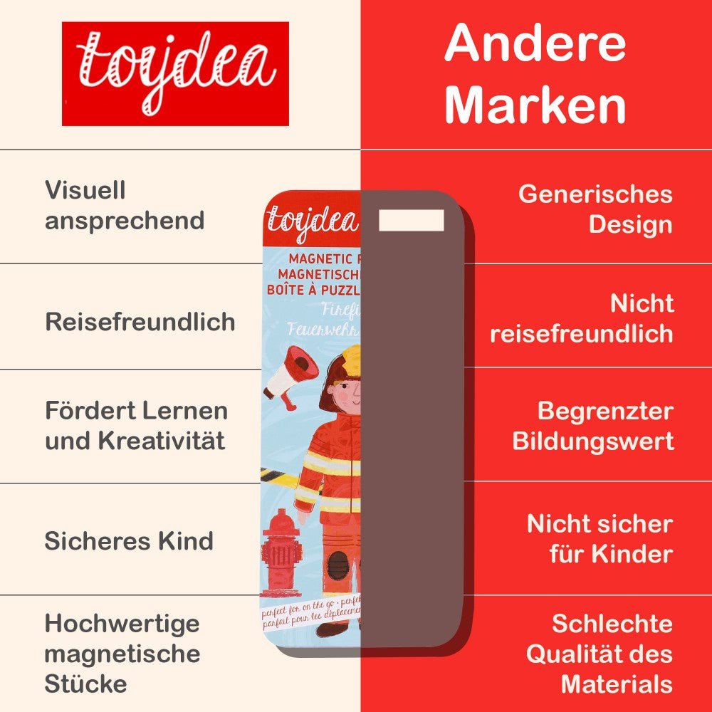 Magnetspiel Puzzle Box - Feuerwehrmann - toydea.de