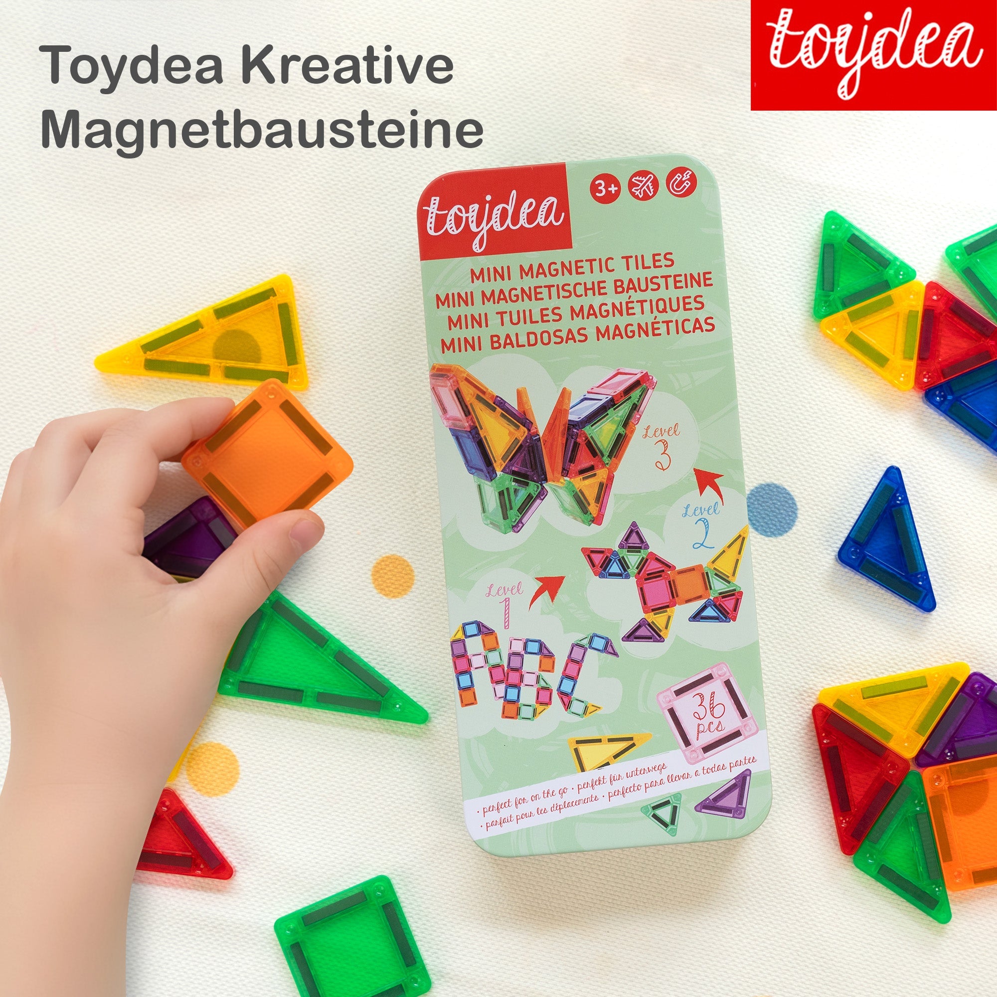Toydea Magnet Bausteine | Kreatives Reisespielzeug ab 3 J | Geschenkideen für Kinder