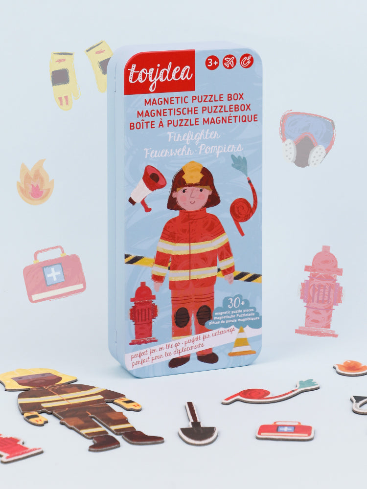 MAGNETSPIEL PUZZLE BOX Feuerwehrmann