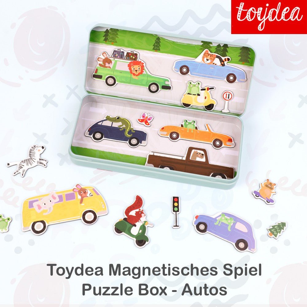 Magnetspiel Puzzle Box - Autos - toydea.de