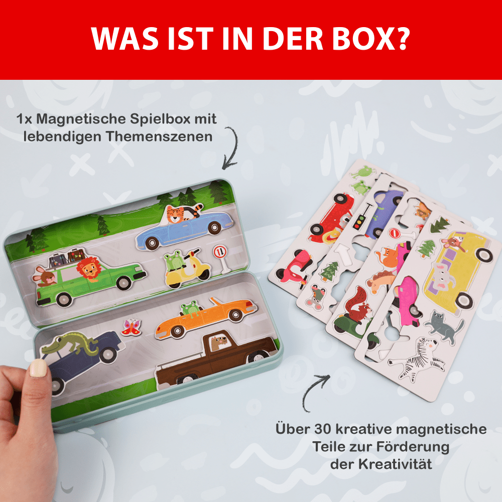 Magnetspiel Puzzle Box - Autos - toydea.de