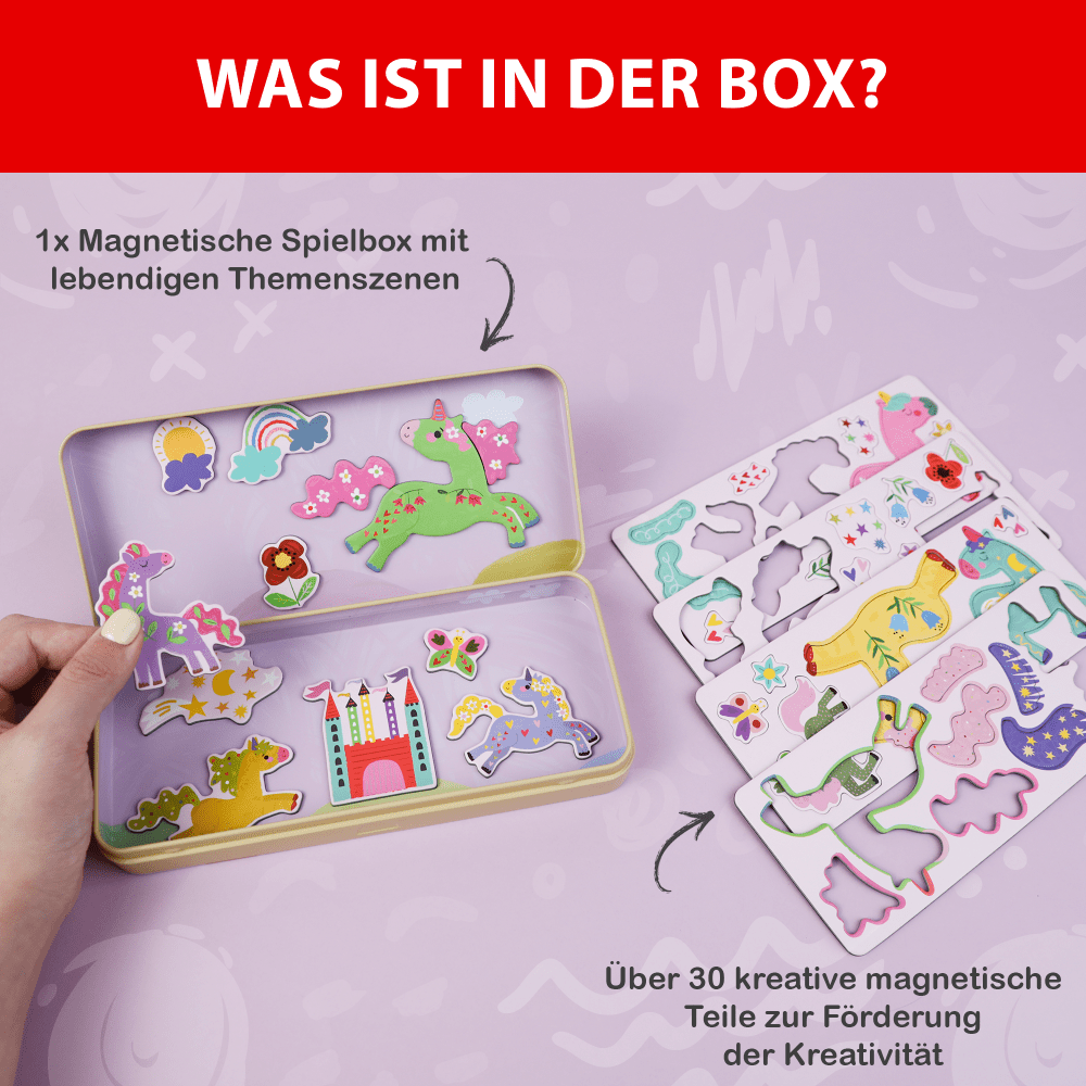 Magnetspiel Puzzle Box - Einhorn - toydea.de