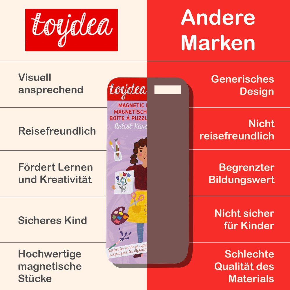 Magnetspiel Puzzle Box Künstlerin | Kreatives Reisespielzeug ab 3 J.