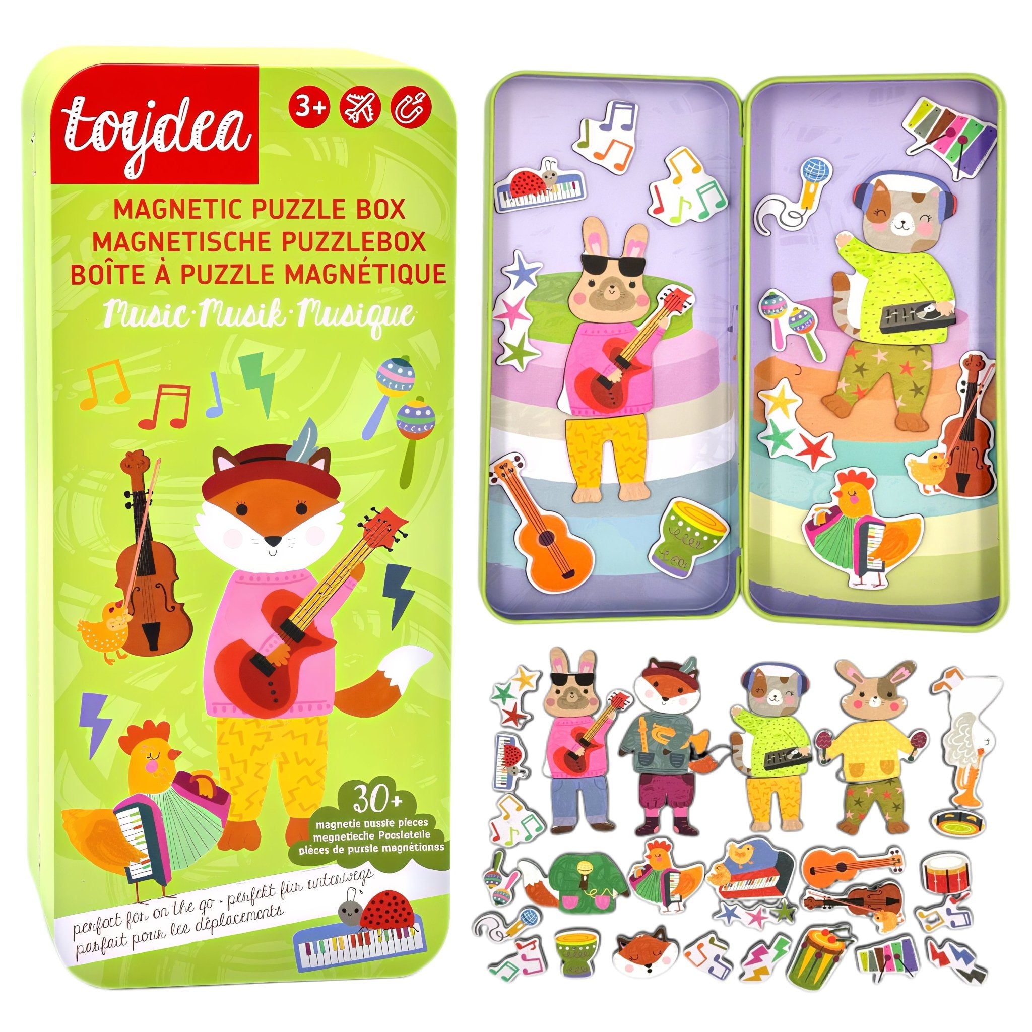 Magnetspiel Puzzle Box Musikparty | Kreatives Reisespielzeug ab 3 J.