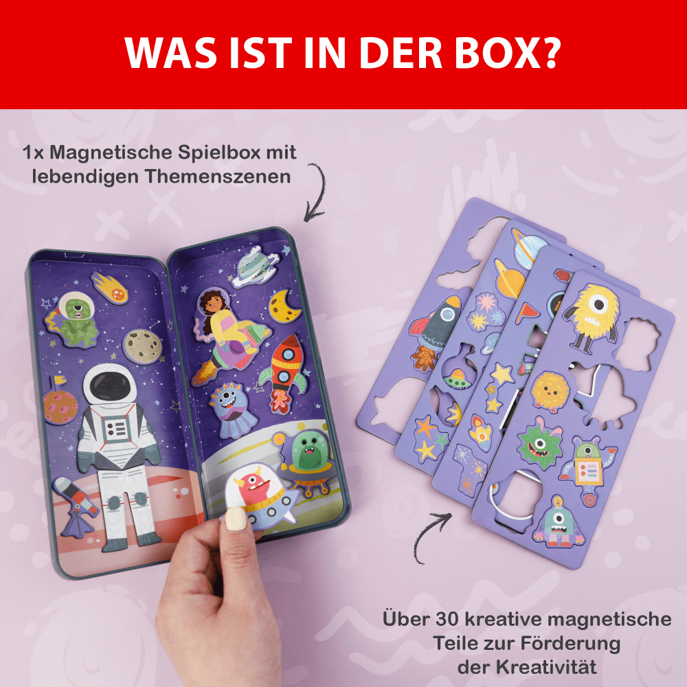 Magnetspiel Puzzle Box - Weltraum - toydea.de